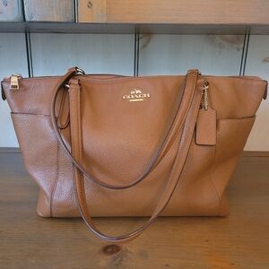Coach Brown Leather Ava Tote Bag